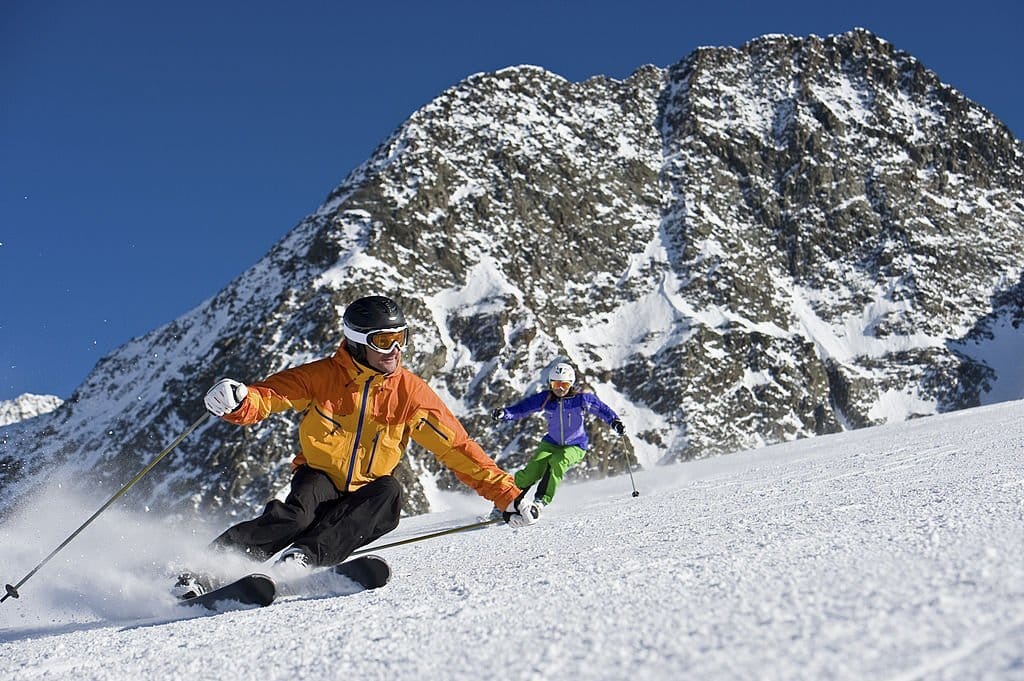 ski instructor at a demonstration