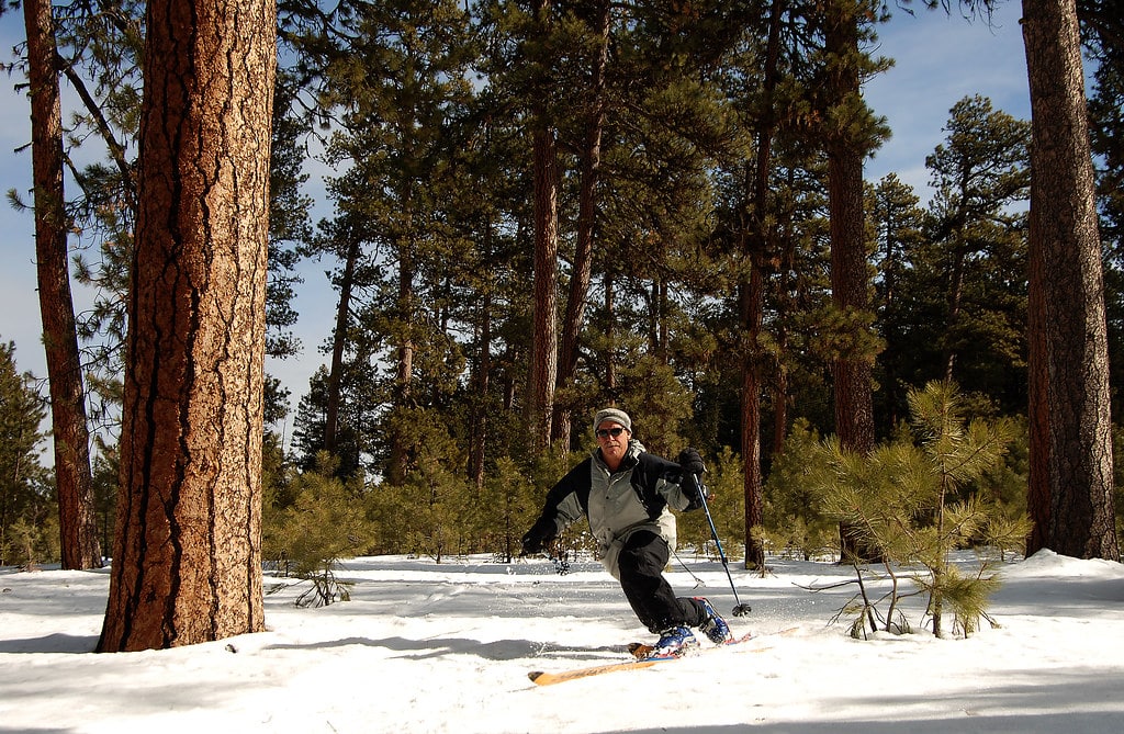 Man Telemark Skiing